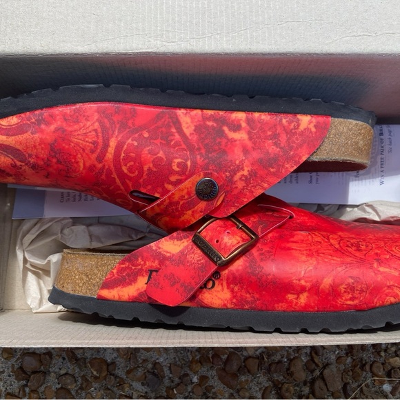 Papillio Bold Red Patterned Clogs - Picture 2 of 4